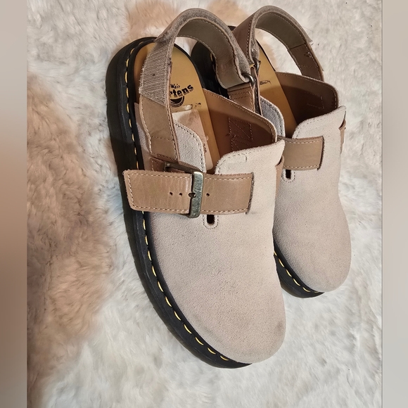 Dr. Martens Shoes - Dr. Martens Beige Mules Size 12